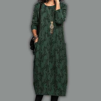 Ruth™ | Stilren Klänning med Rund Halsringning