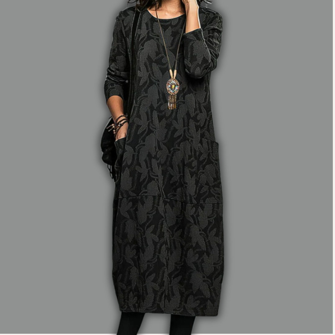 Ruth™ | Stilren Klänning med Rund Halsringning