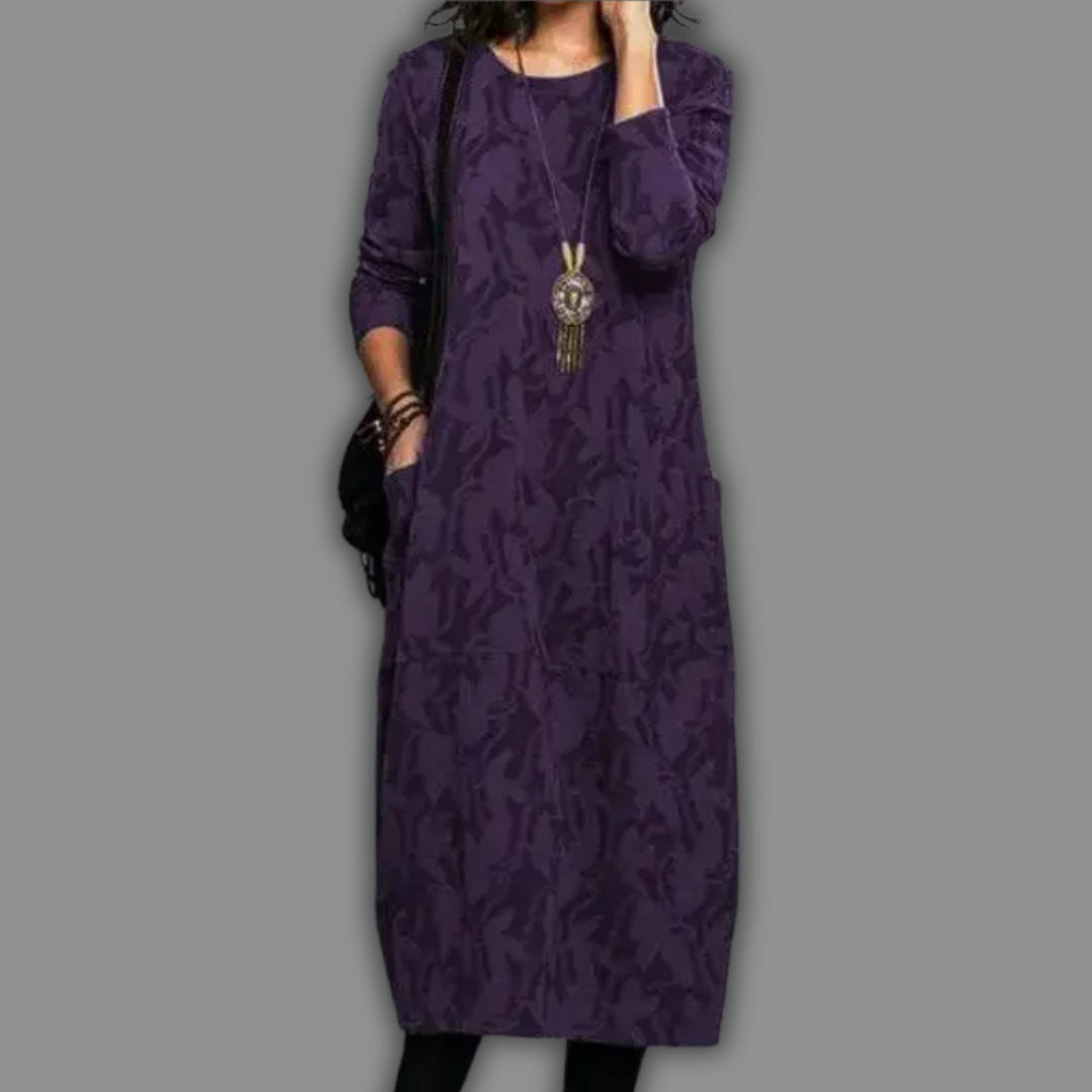 Ruth™ | Stilren Klänning med Rund Halsringning