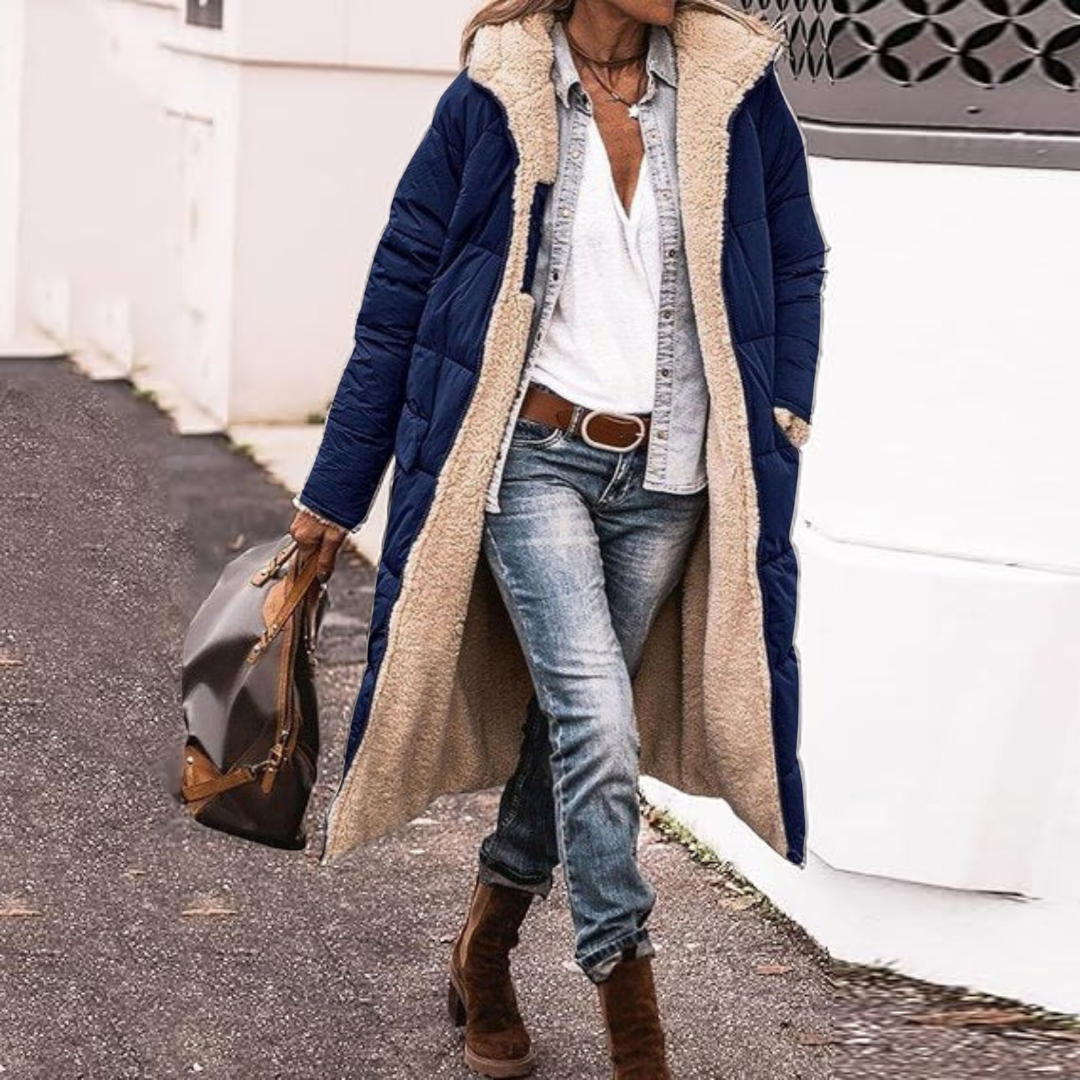 Zoe™ | Trendig Vändbar Långjacka