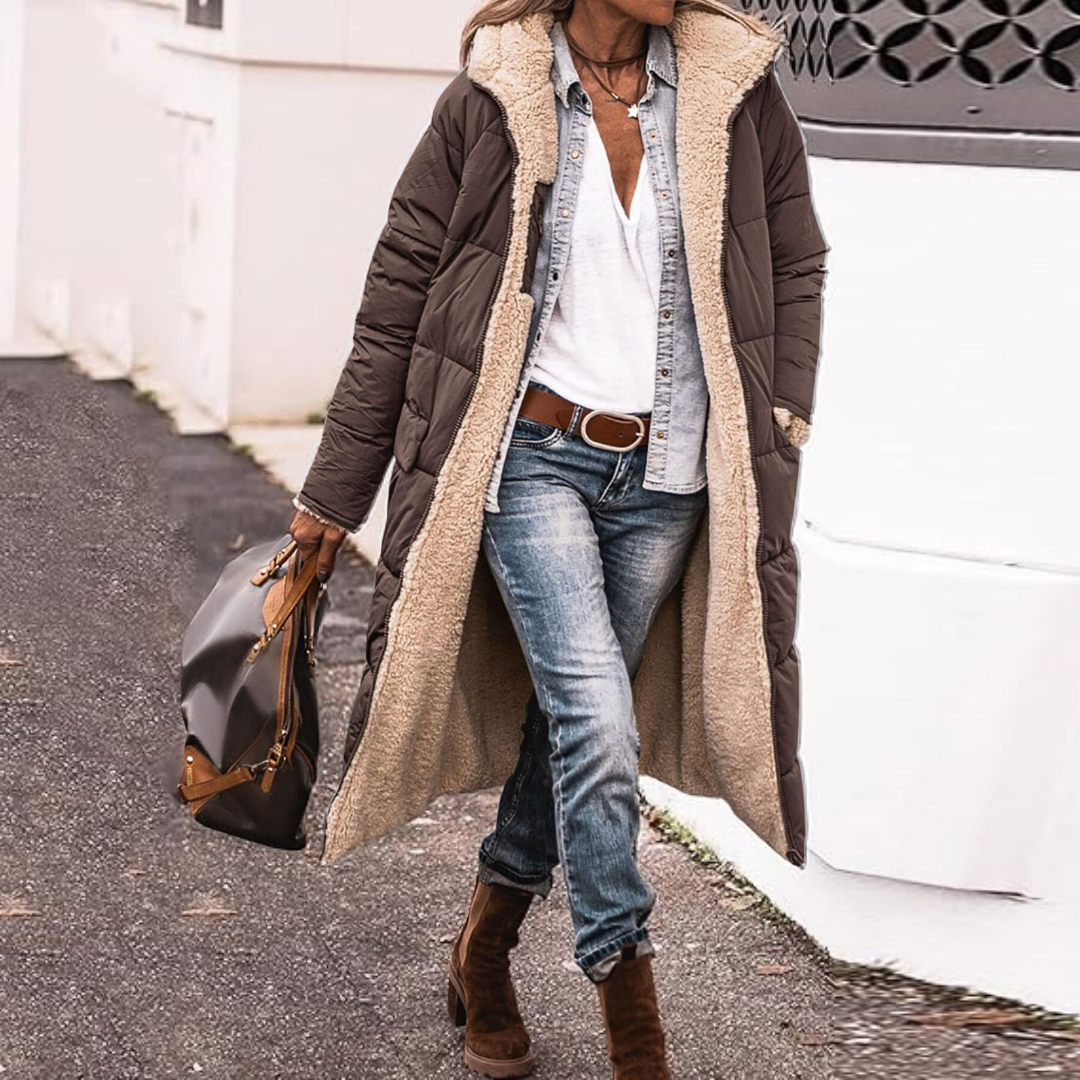 Zoe™ | Trendig Vändbar Långjacka