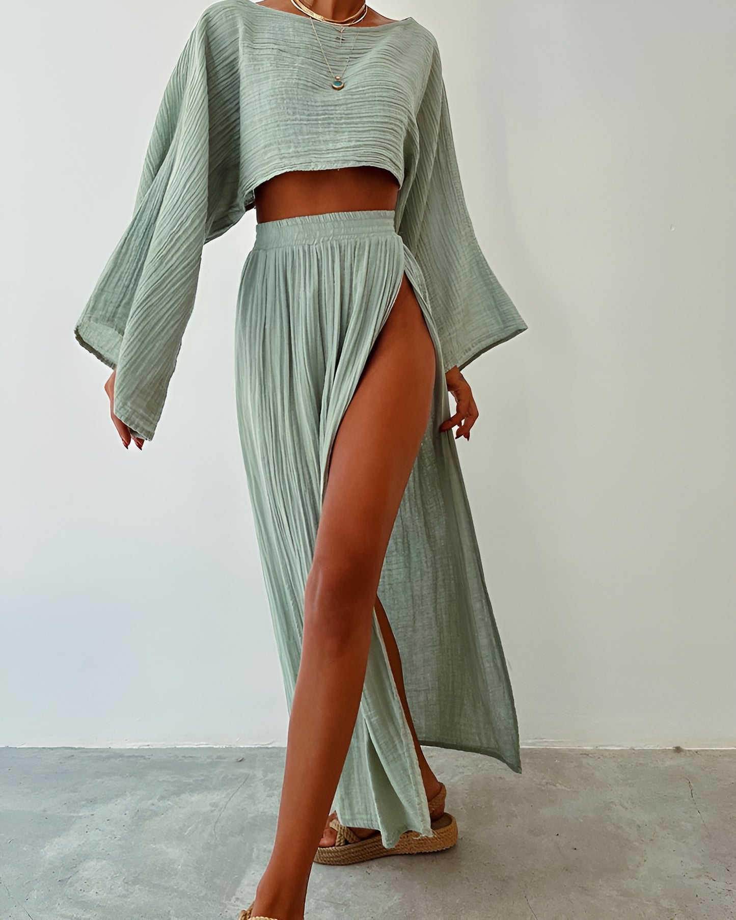 Lilly™ | Tvådelad Linne Sommarset